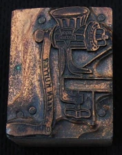 VTG KEEN CUTTER MEAT GRINDER FOOD CHOPPER ADVERTISING PRINTERS PRINTING BLOCK