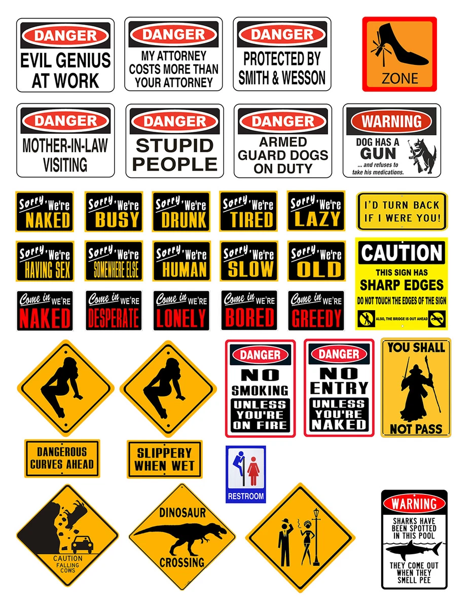 1:25 G scale model auto repair shop car garage novelty warning signs