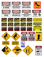 1:25 G scale model auto repair shop car garage novelty warning signs