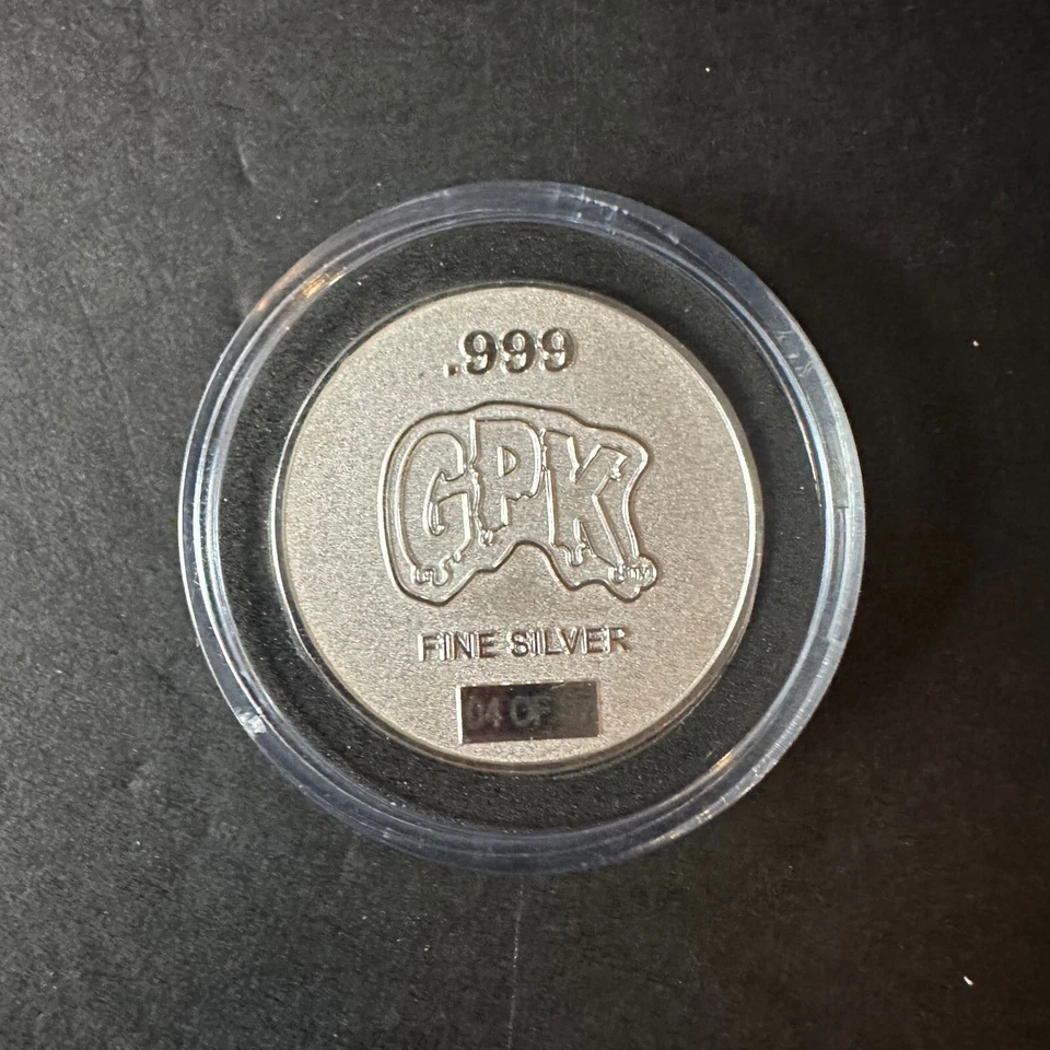 Ultra Rare Solid Silver minted DOUBLE HEATHER COIN 4/50 Garbage Pail Kids - Image 2 of 2