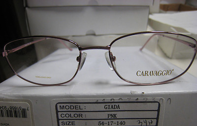 CARAVAGGIO EYEGLASS FRAMES Style  GIADA  Sz. 52-17-140   PINK  Free UNGER CASE