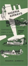 Nigeria Airways timetable 1961/07/01