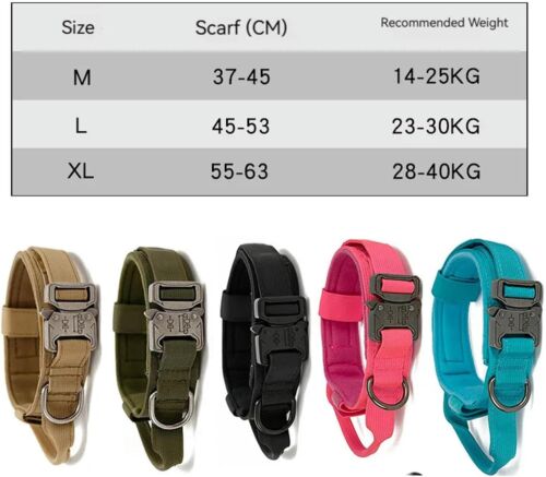 LXYUTY Premium Nylon Dog Collar for Dogs Size M MEDIUM LARGE DARK GREEN - Picture 2 of 6