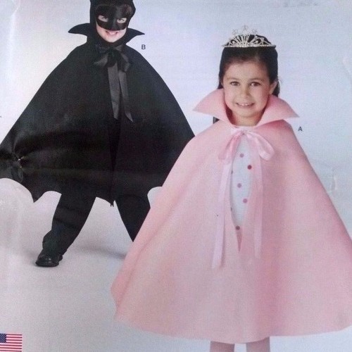 Simplicity W0125 0880 Childs Costume Cape Batman Princess Size S-L 3-8 Uncut - Picture 3 of 3