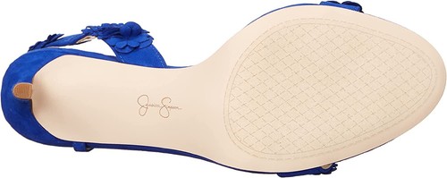 Jessica Simpson Jessin Ultra Violet Suede Open Toe Flower Strap High Heel Sandal - Imagen 2 de 4