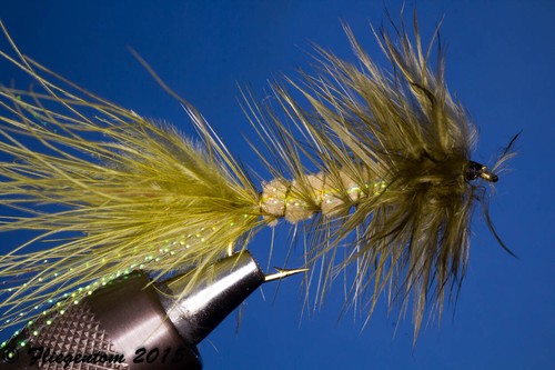 Streamer WOOLLY BUGGER BLACK & GREEN, Mouche Artificielle pour rivière et réservoirs