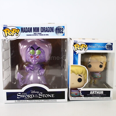 Funko Pop! Figur OVP the Sword in the Stone Disneys 1102 1099 Arthur Madam Mim