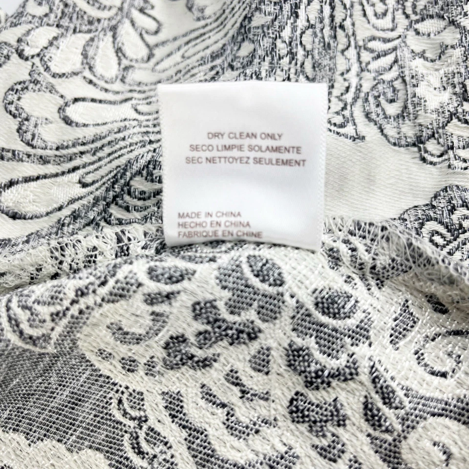 Juego de 4 Cortinas Croscill Home Poliéster Negro Blanco Volantes Tratamiento Ventana Foto 4 de 4