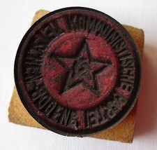 Original Stempel Kommunistische Partei Tetschen-Bodenbach D&iacute;n-Podmokly /157378