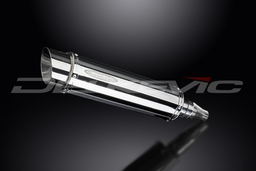Kymco Downtown 300i 2011-2016 Slip On 14" Round Stainless Exhaust Muffler Kit - Picture 3 of 5