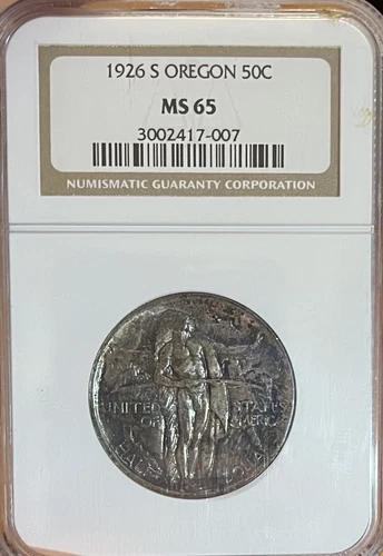 1926-S NGC MS65 Oregon Commemorative Silver Half Dollar