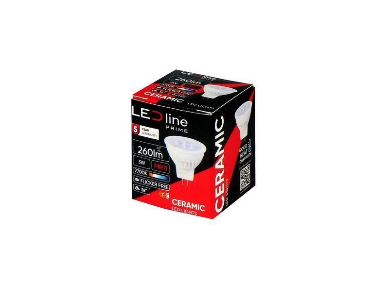 5X Bombillas Led MR11 10-14V AC/DC, 3W 330Lm, Blanco Cálido 2700K, Cerámica, 38° - Imagen 2 de 2