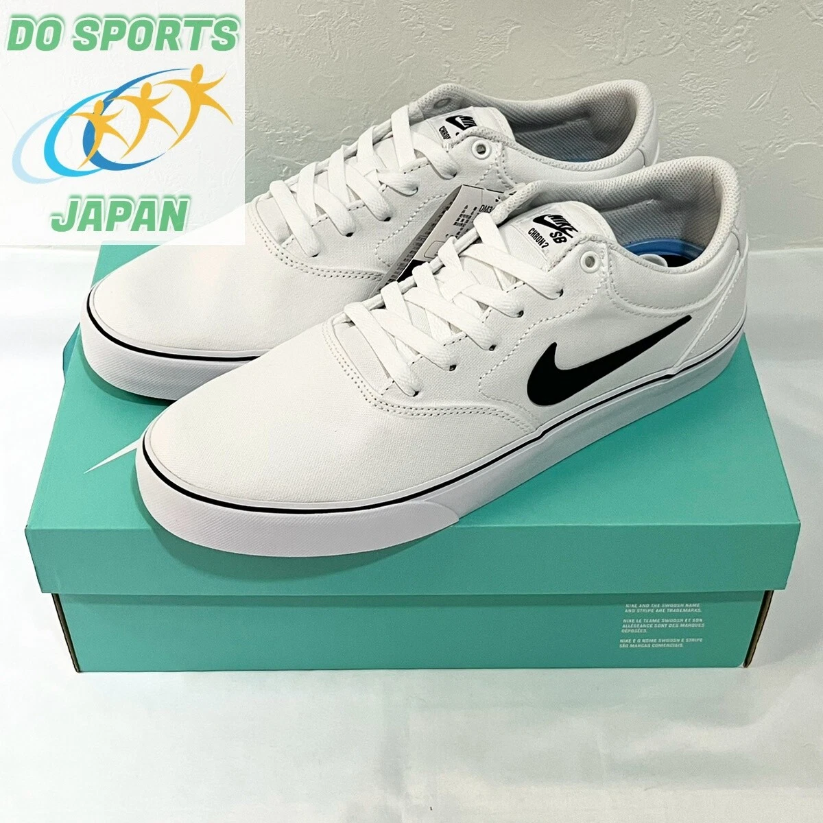 SB Chron 2 Canvas Men Skateboarding Shoes Sneakers DM3494 100 White/Black |