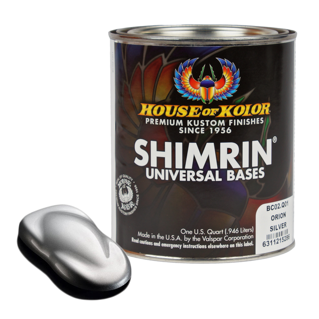 House of Kolor BC02 Orion Silver Shimrin Metallic Basecoat Auto Paint 1