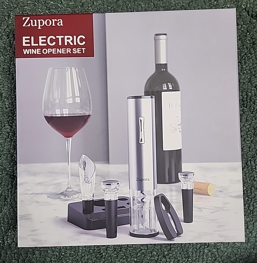 Zupora Electric Wine Opener Set (Silver) For the Wine Lover eBay