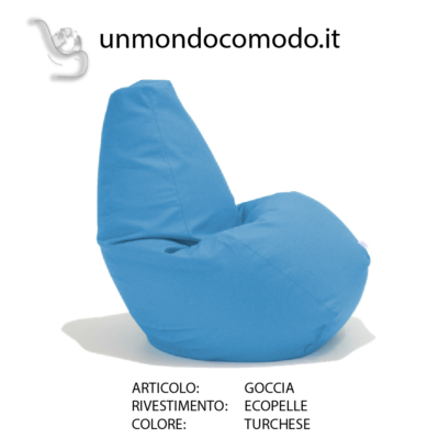 Poltrona sacco GOCCIA in Eco-pelle colore