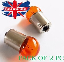 2 X 12V 10W  RY-10 BAU15S AMBER MOTORBIKE INDICATOR LIGHT BULBS RING SAP-2080