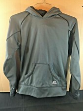Russell Athletic Dri Power Youth Pullover Hoodie Hooded Sweatshirt Grey Large