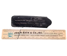 Worcester Massachusetts Collectibles Norton Diamond Hone John Bath Company Ruler