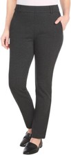 Dalia Ladies' Twill Ponte Pant with Pull-On Dark Heather Charcoal Medium