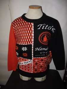 Tito's Handmade Vodka Mens Med Ugly Christmas Holiday Pullover Sweater NWOT | eBay
