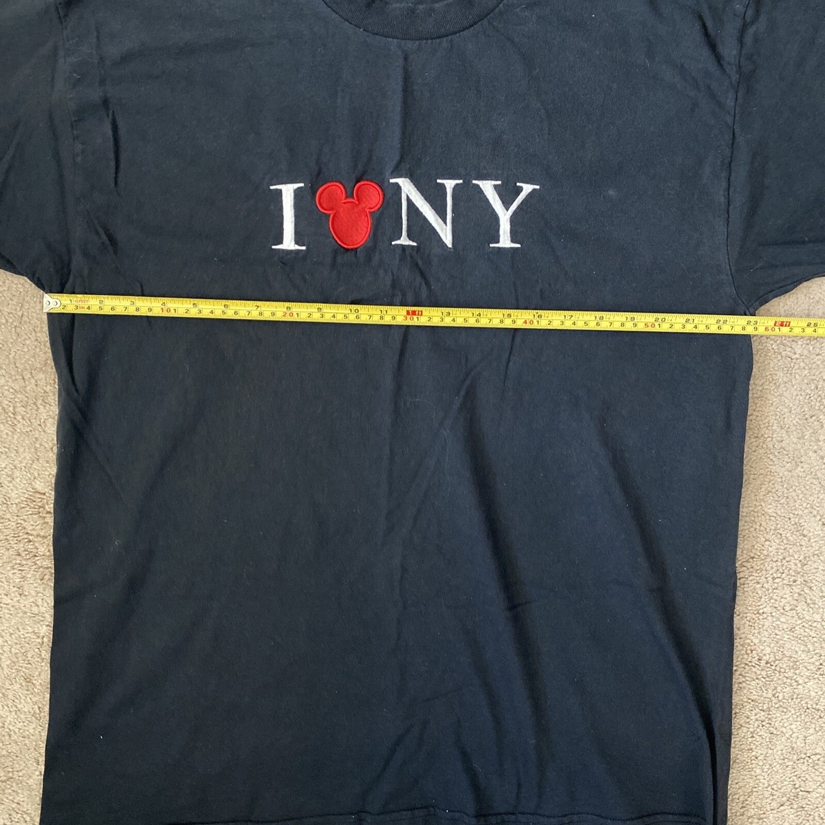VINTAGE Disney Store Mickey Mouse I Love NY T-Shirt XL Black
