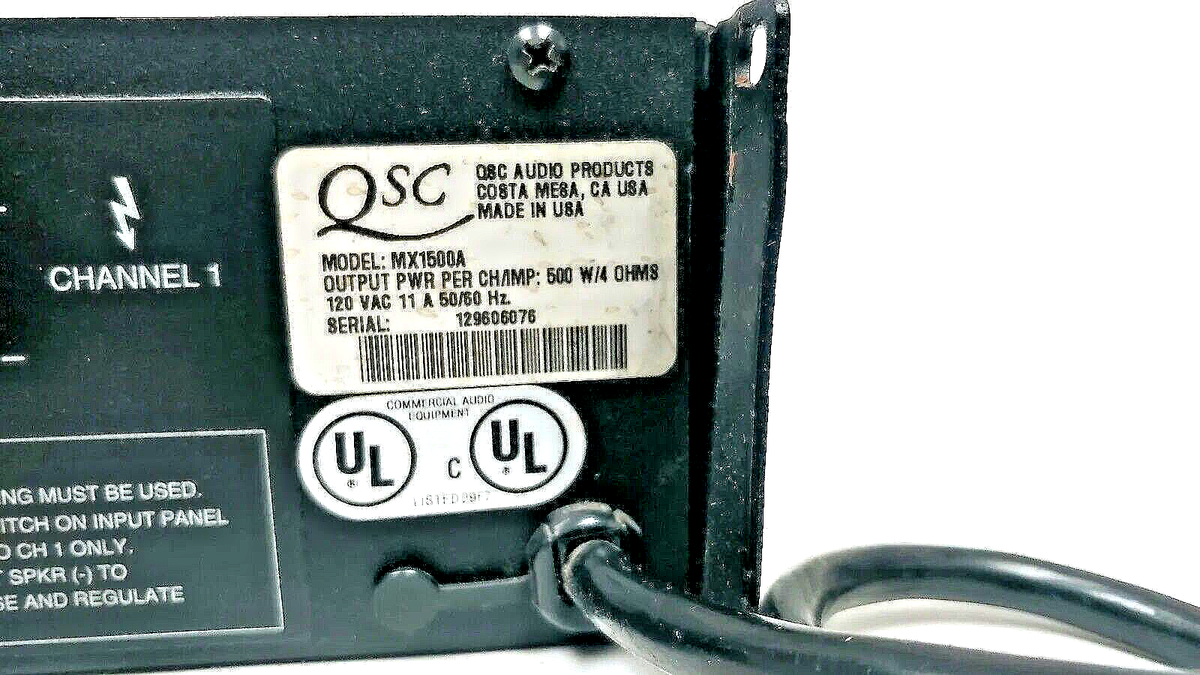 QSC MX 1500a パワーアンプ 中古音響機材 QSC AUDIO MX1500A PA パワーアンプ 通信販売
