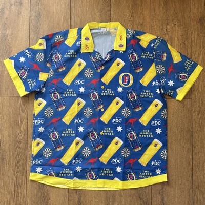 Fosters PDC The Amber Nectar Darts Werbeshirt Herren Extra Large Winmau