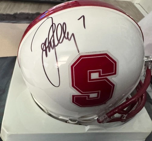 JOHN ELWAY SIGNED STANFORD CARDINAL MINI HELMET DENVER BRONCOS NFL HOF JSA CERT