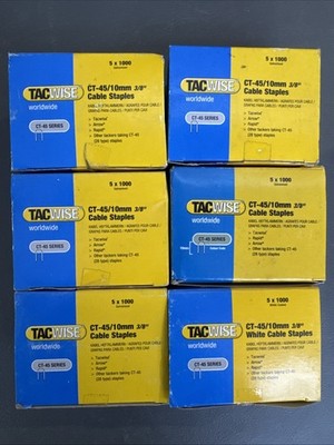 X5 von CT-45 10 mm Kabelklammern 5000 Schwerlast für Tacwise & kompatible Tacker
