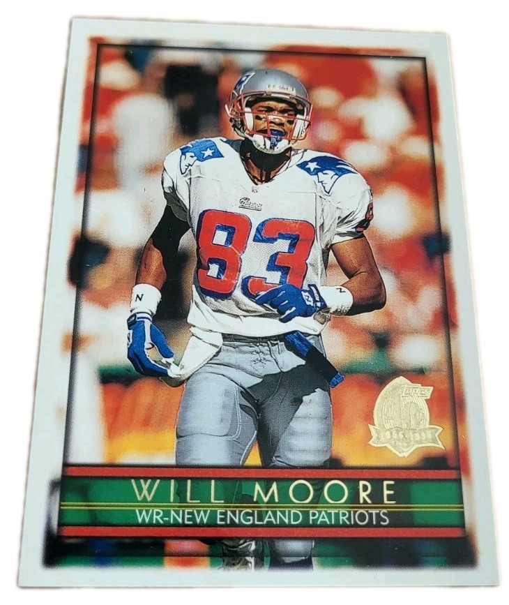 1996 Topps Will Moore New England Patriots #54 NFL Football Card (H5