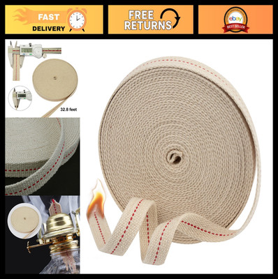 33ft Oil Lamp Wicks 3/4'' Cotton Replacement Wick for Lanterns & Kerosene Lamps