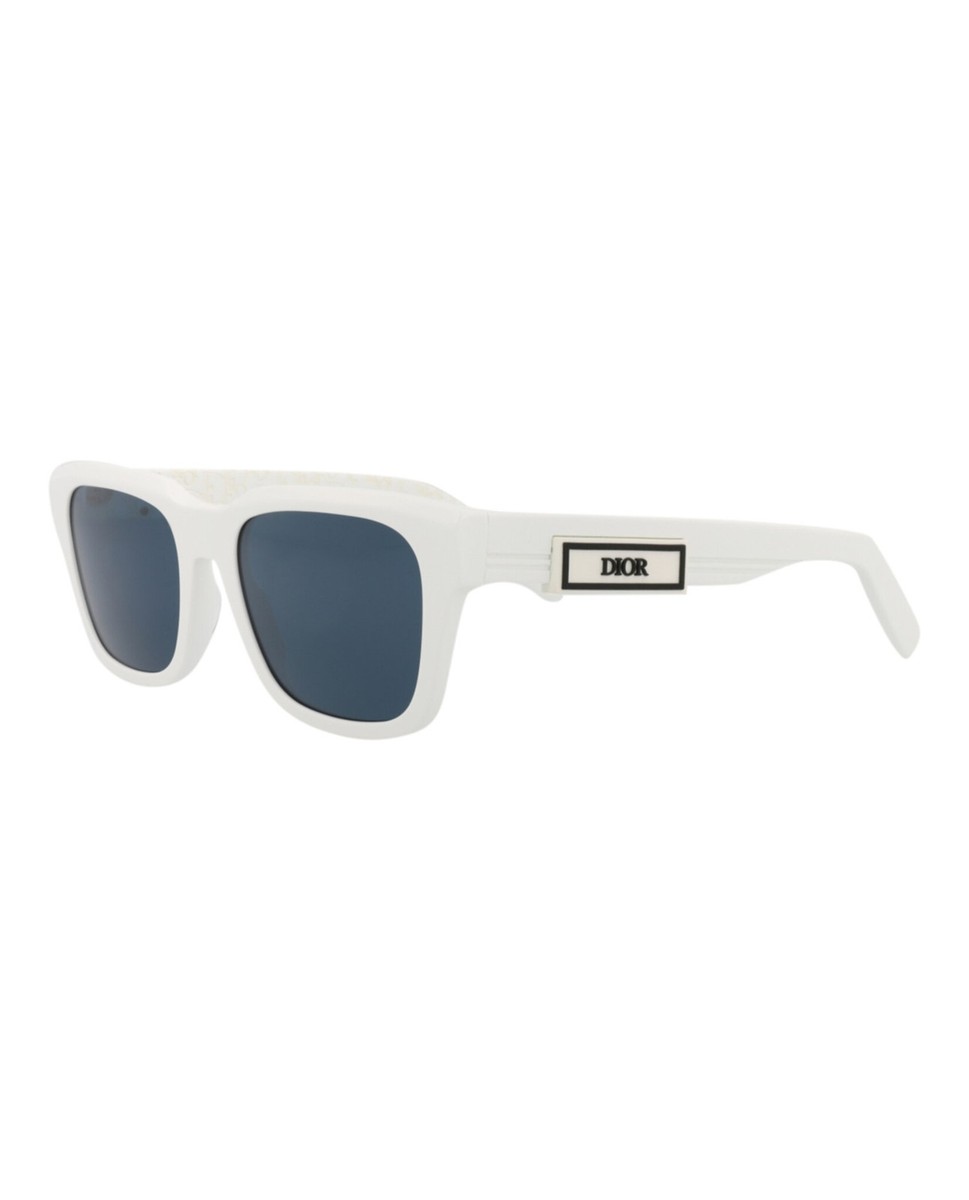 Dior Mens Square/Rectangle White White Blue Fashion Designer