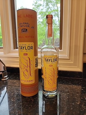 E.H. Taylor Small Batch Tube & Empty Unrinsed Bottle