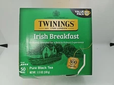 Twinings Of London Irish Breakfast Pure Black Tea 50 Tea Bags, 3.53 oz. Exp09/27