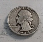 1934-P Washington Quarter 90% Silver #3