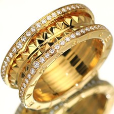 Bulgari K18YG Diamond Ring B.ZERO1 Rock 2 Band 56 - Auth free shipping from Japa