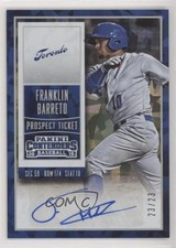 2015 Contenders Prospect Ticket Cracked Ice 23/23 Franklin Barreto #19 Auto 0b2