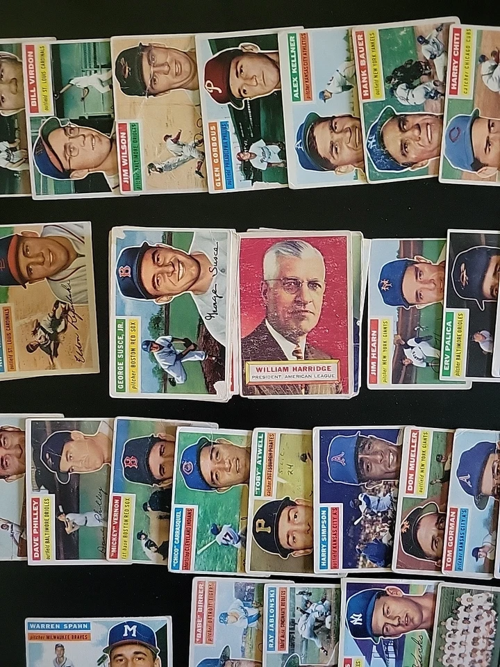 Arranque cargado de béisbol Topps 1956 - 146 diferentes - Snider Spahn Ford Robinson Foto 4 de 4