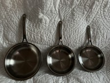 NIB Set Of 3 Cristel Stainless Mini Frying Pan 5in/4in/3.5in Made In France!