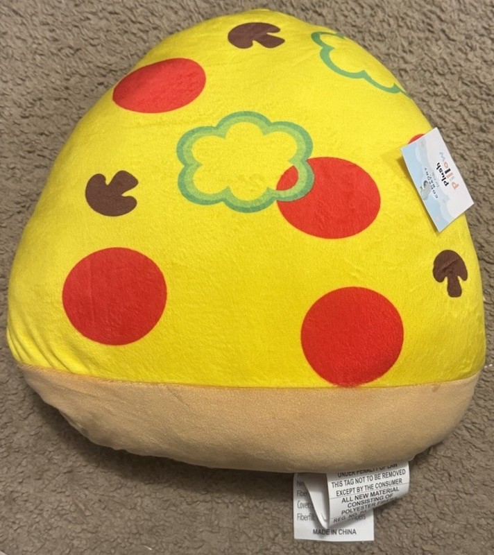 Comfort Bay Plush Pizza Pillow For Kids