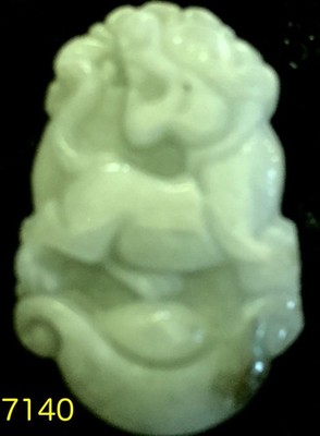 Natural Translucent Green Jade Tablet/Pendant (7140)