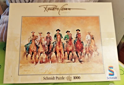 Schmidt Puzzle 1000 Teile von Renato Casaro Die glorreichen Sieben  Nr.  57543 - Bild 1 von 3