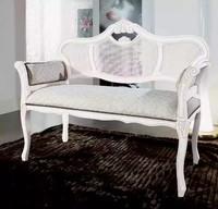 Bank Wohnzimmer Klassischer Sitzbank Stoff Textil MöBel SitzbäNke BäNke