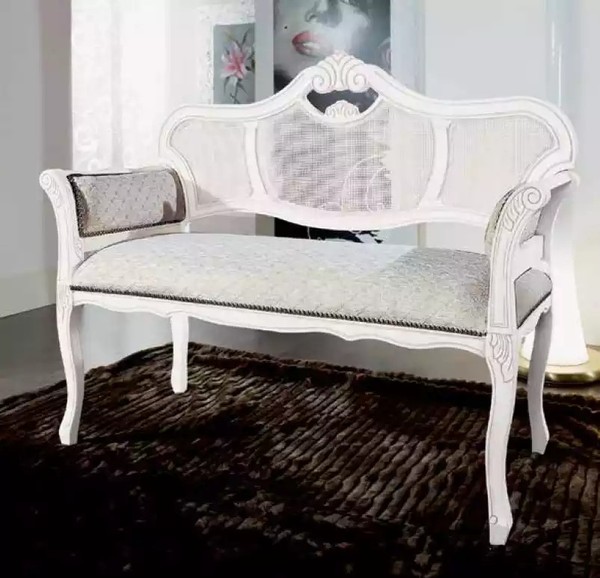 Bank Wohnzimmer Klassischer Sitzbank Stoff Textil MöBel SitzbäNke BäNke-image