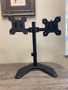 Dual Monitor Desktop Stand in Black (NEVER USED)