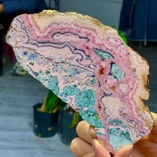 264G Rhodochrosite Crystal Slab Slice AAA+ Love / Compassion / Light Argentina