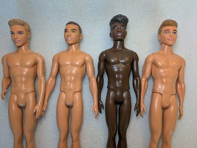 Barbie Doll Ken Fashionista Careers Style Lot of 4 Nude Diverse