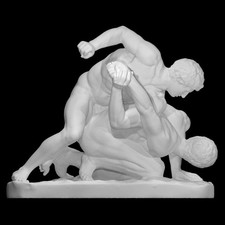 Uffizi Wrestlers 15cm | Ancient Greek Roman Sculpture | Unpainted Resin Model