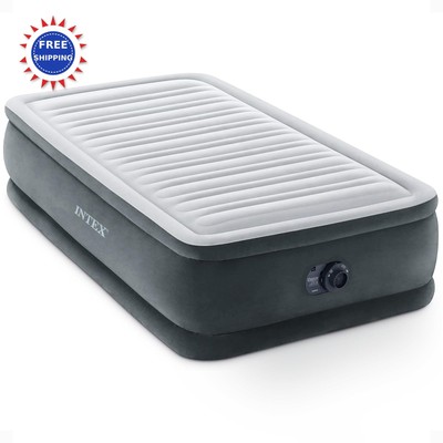 Twin 13in 300lb Dura Beam Deluxe Comfort Plush Mid Rise Air Mattress Electric